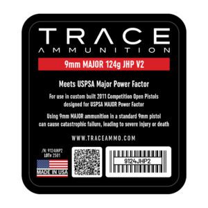9mm MAJOR 124g JHP V2